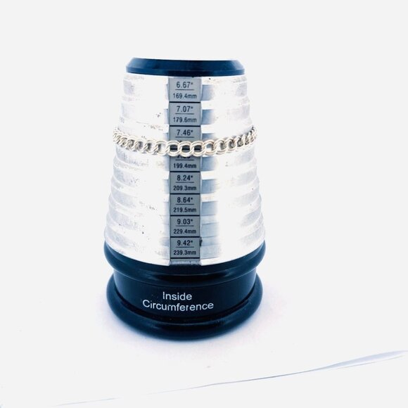 Vintage Estate Sterling Silver 925 Italian Chain Link Bracelet 7.5” Men Women - Picture 2 of 7